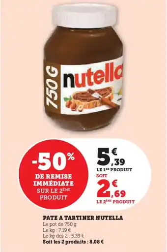 Hyper U NUTELLA Pate a tartiner offre