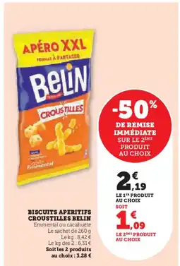 Hyper U BELINE Biscuits aperitifs croustilles offre