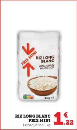 Hyper U PRIX MINI Riz long blanc offre