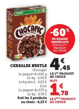 Hyper U NESTLE Cereales offre