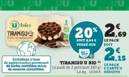 Hyper U U BIO Tiramisu offre