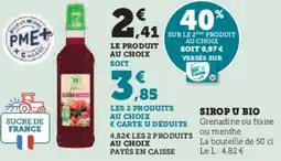 Hyper U U BIO Sirop offre