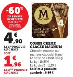 Hyper U MAGNUM Cones creme glacee offre