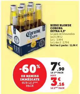 Hyper U CORONA EXTRA Biere blonde 4,5° offre