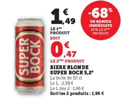 Hyper U SUPER BOCK Biere blonde 5,2° offre