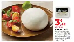 Hyper U Burrata offre