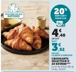 Hyper U Croissants sélection u au beurre offre