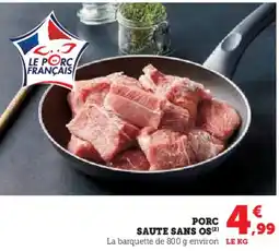 Hyper U Porc saute sans os os offre