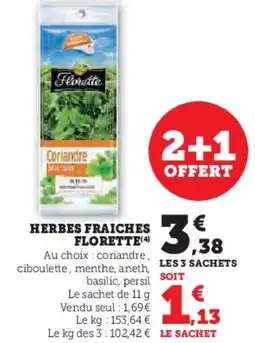 Hyper U FLORETTE Herbes fraiches offre