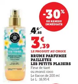 Hyper U LES PETITS PLAISIRS Brume parfumee pailletee offre