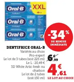Hyper U ORAL-B Dentifrice offre