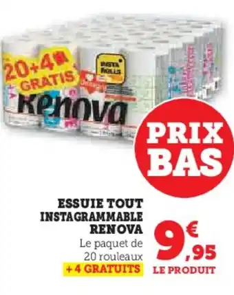 Hyper U RENOVA Essuie tout instagrammable offre