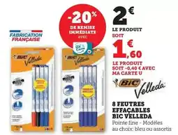 Super U Bic - feutres effacables velleda offre