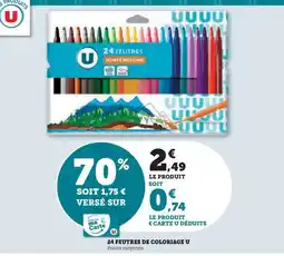 Super U U - 24 feutres de coloriage offre