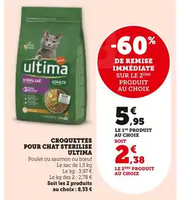 Super U Ultima Croquettes pour chat sterilisé offre