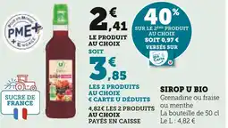 Super U U BIO Sirop offre