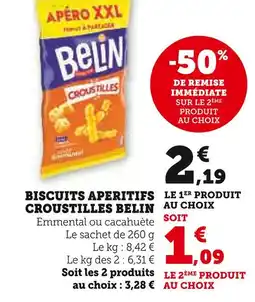 Super U Belin Biscuits aperitifs croustilles offre
