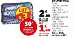 Super U Oreo Biscuits offre
