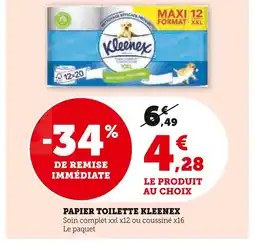 Super U KLEENEX Papier toilette offre