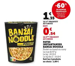 Super U Pates instantanees offre