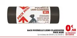 Super U Prix Mini Sacs poubelle liens classiques offre