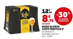 Super U LEFFE Biere blonde Leffe prestige 8° offre