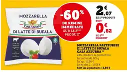 Super U CASA AZZURRA Mozzarella pasteurisée di latte di bufala offre