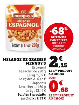 Super U Menguy's Mélange de Graines offre