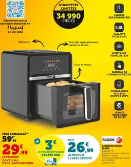 Super U Fagor Airfryer 1400W offre