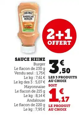 Super U Heinz Sauce offre