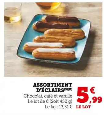 Super U Assortiment d'éclairs offre