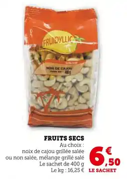 Super U FRUITYLLIC Fruits Secs offre