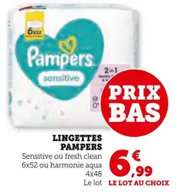 Super U PAMPERS LINGETTES PAMPERS offre