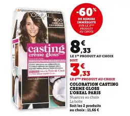 Super U L'OREAL PARIS Coloration casting creme gloss offre