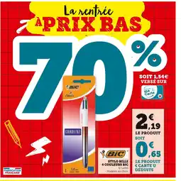Super U BIC Stylo bille 4 couleurs offre