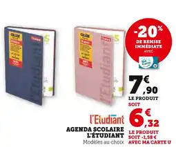 Super U L'ÉTUDIANT Agenda scolaire offre