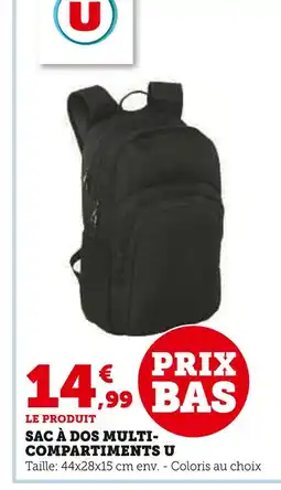 Super U U Sac à dos multi-compartiments offre