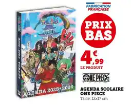 Super U ONE PIECE Agenda Scolaire offre