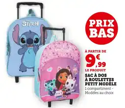 Super U Sac à dos à roulettes petit modèle offre