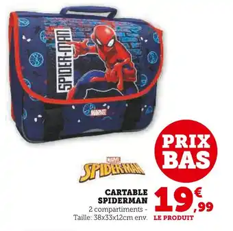 Super U Marvel Cartable Spiderman offre