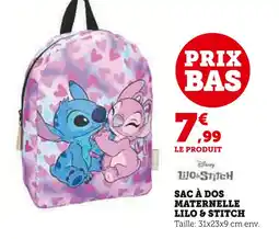 Super U Sac à dos maternelle Lilo & Stitch offre