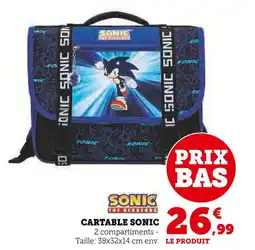 Super U SONIC THE HEDGEHOG CARTABLE offre