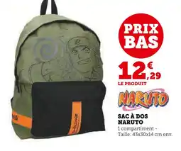 Super U Sac à dos Naruto offre