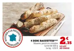 U Express 4 Demi Baguettes offre