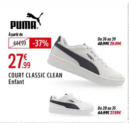 Intersport Puma Court classic clean Enfant offre