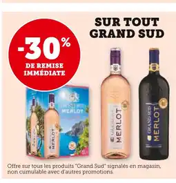 U Express GRAND SUD -30% SUR TOUT GRAND SUD offre