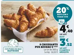 U Express U 8 croissants pur beurre offre