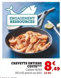 U Express Crevette Entiere Cuite offre