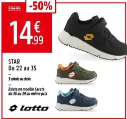 Intersport lotto STAR Du 22 au 35 offre