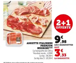 U Express Negroni Assiette Italienne Premium offre
